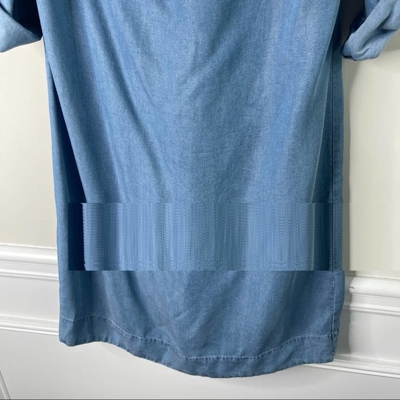 Anthropologie off the shoulder chambray dress‎ sz 4 - Picture 4 of 9
